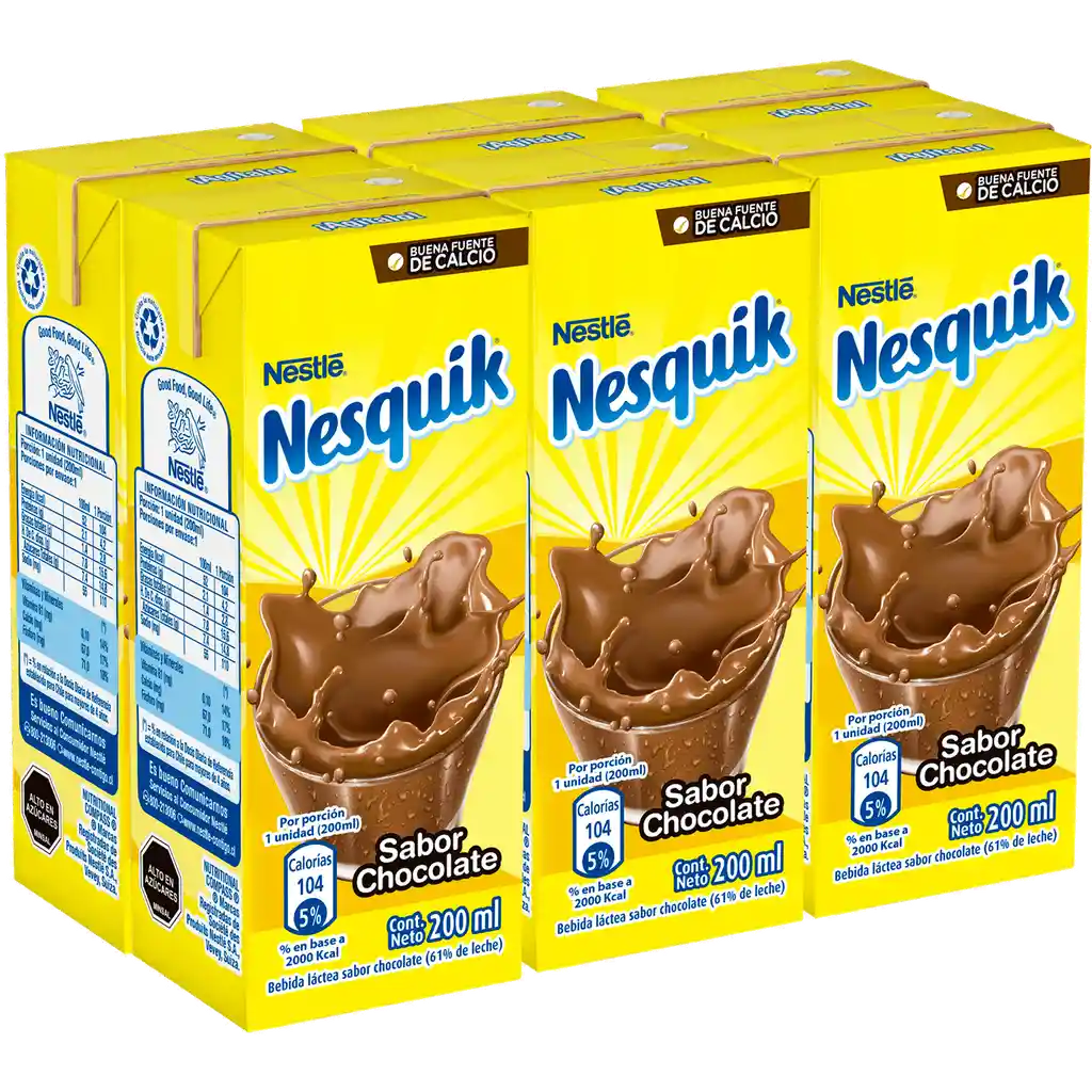 Nesquik Leche Chocolate Semidescremada 6 Un