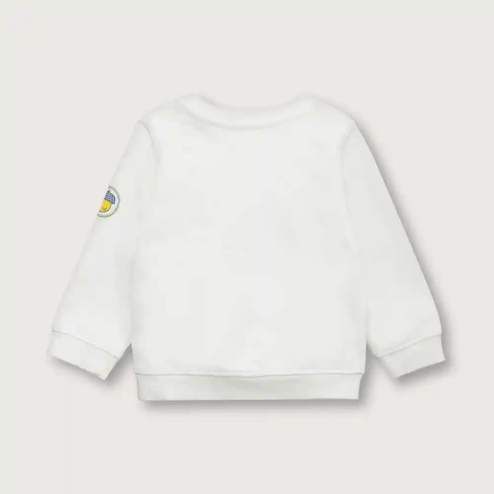 Polerón Zorro De Bebé Niño Blanco Recién Nacido