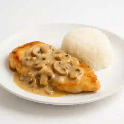 Pollo en salsa champiñon