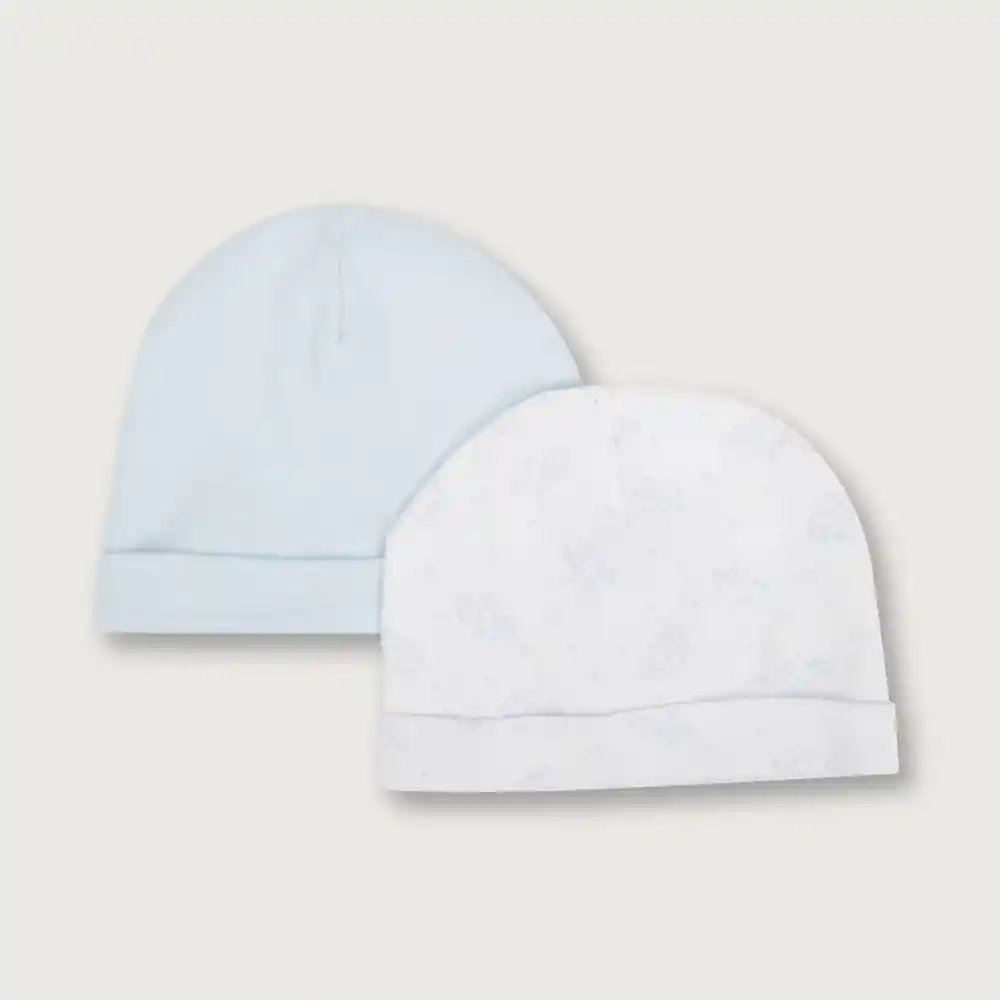 Pack De Gorro Osos Polares De Bebé Celeste Recién Nacido