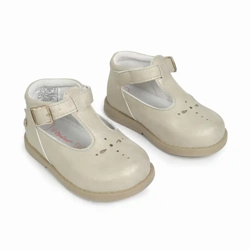 Zapatos Reina De Hebilla Rufi Niña Amarilla Talla 18