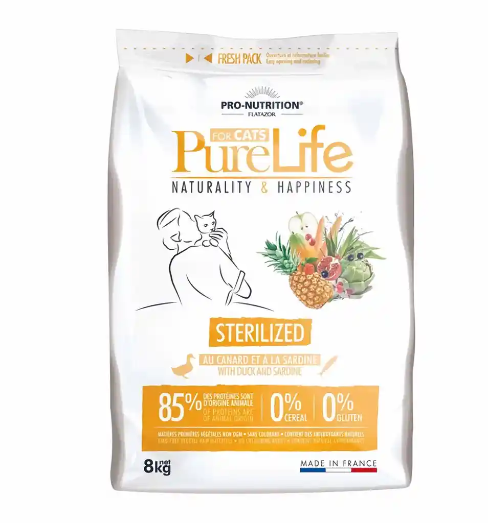 Pure Life Alimento para Gatos Adultos Sterilized Grain Free
