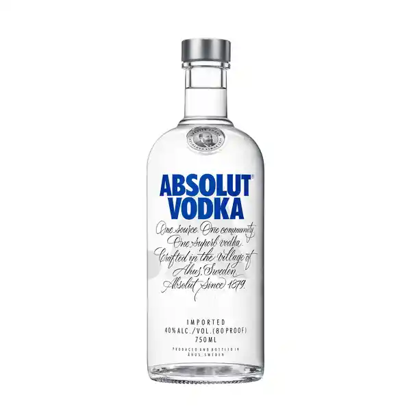 Absolut Bebida Alcohólica de Vodka
