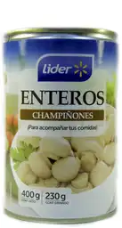 Champiñón Entero Laminado Líder