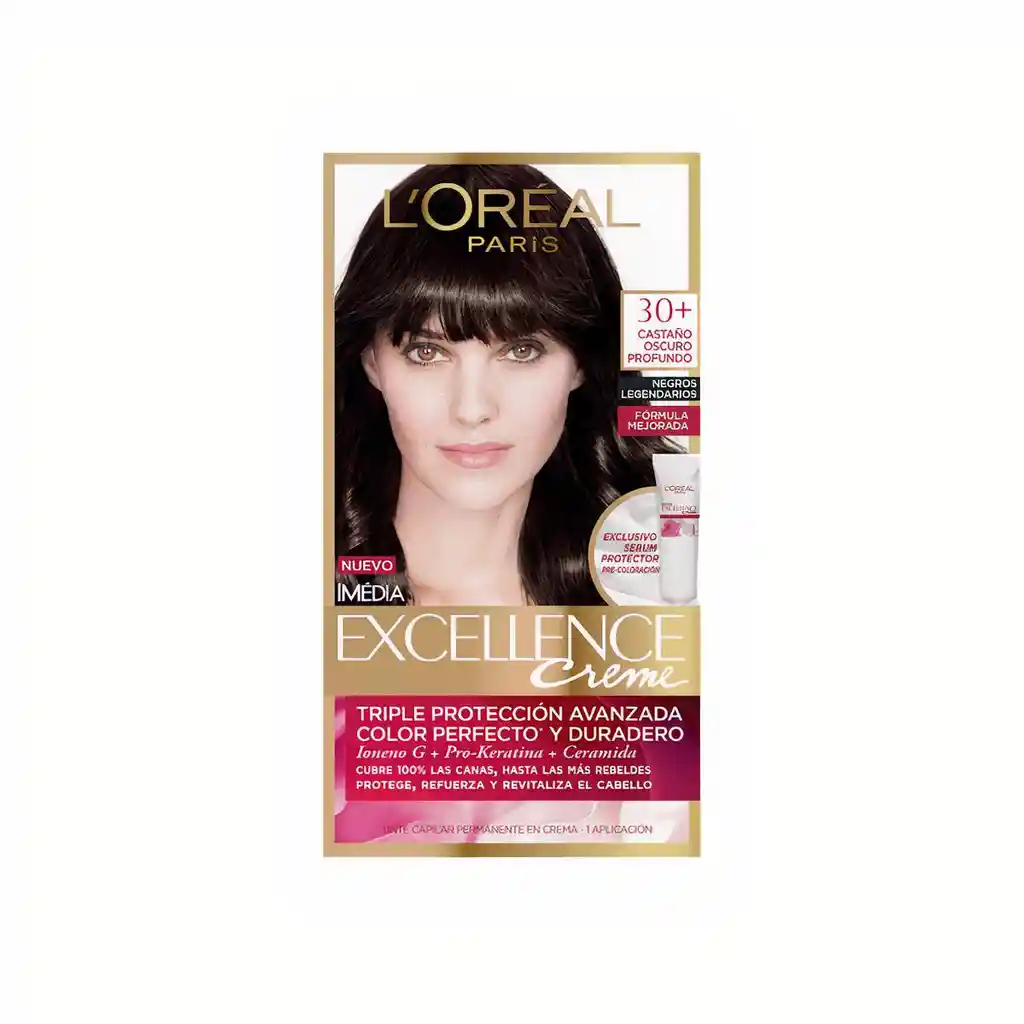 Loreal Paris-Excellence Coloración Crema Castaño Oscuro Profundo