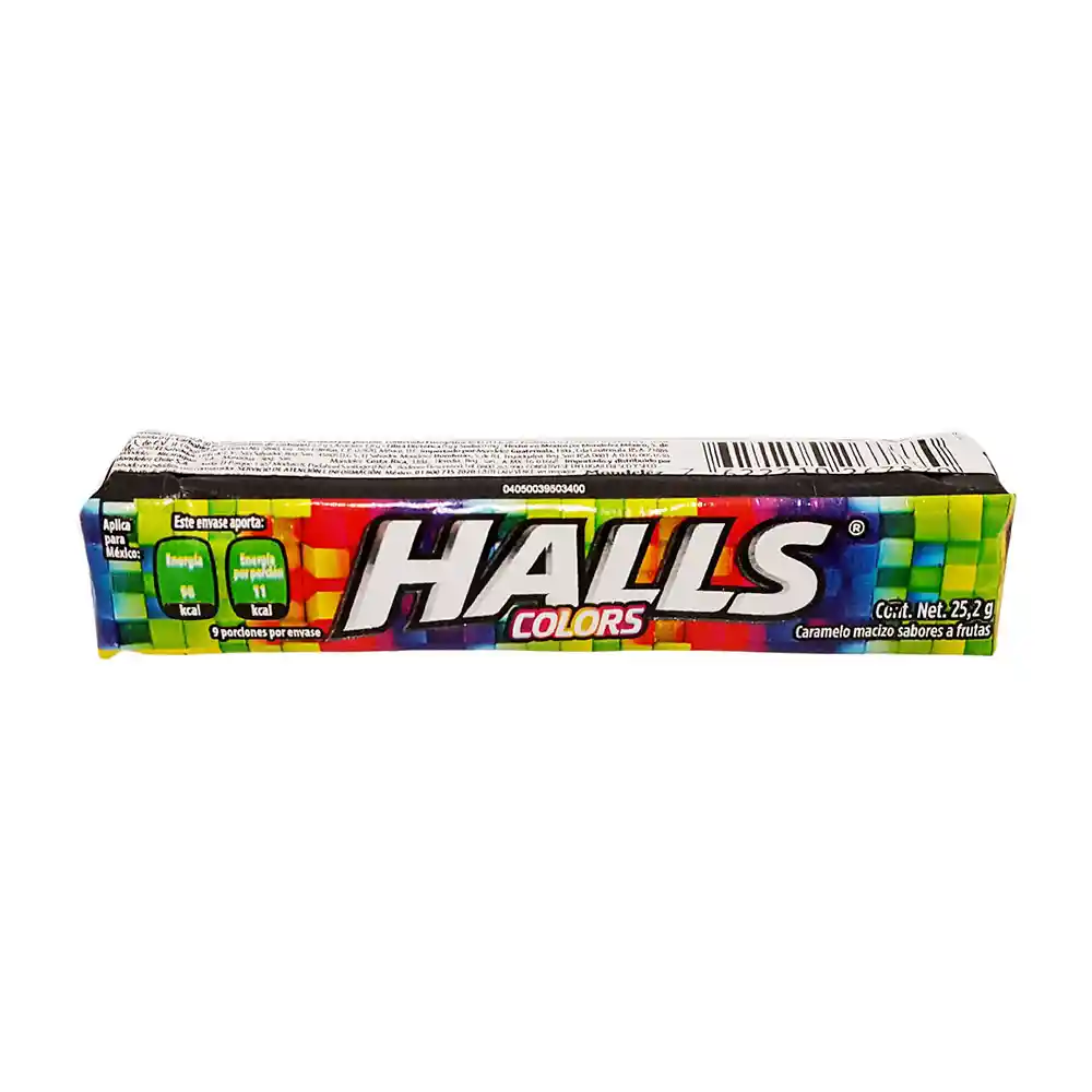 Halls Caramelo Duro Sabor A Frutas 9 Un