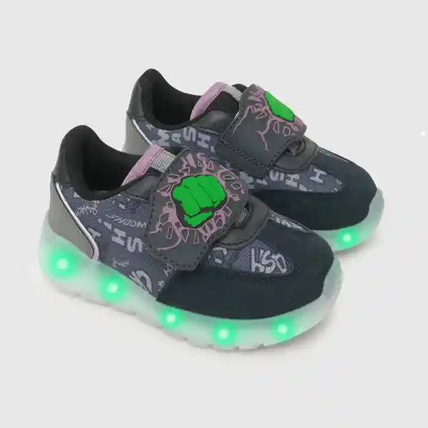 Zapatillas Marvel Hulk Luces de Niño Denim Talla 25 Colloky