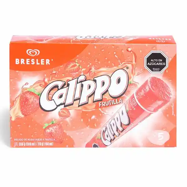 Bresler Helado Calippo Frutilla