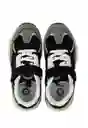 Zapatillas Sport Velcro W24 Niño Negro 32 930 Ficcus