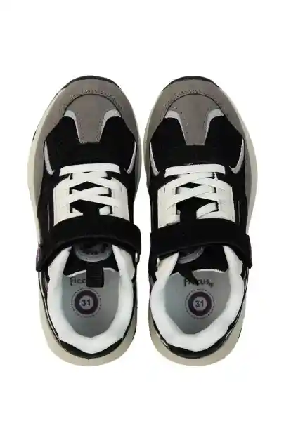 Zapatillas Sport Velcro W24 Niño Negro 32 930 Ficcus