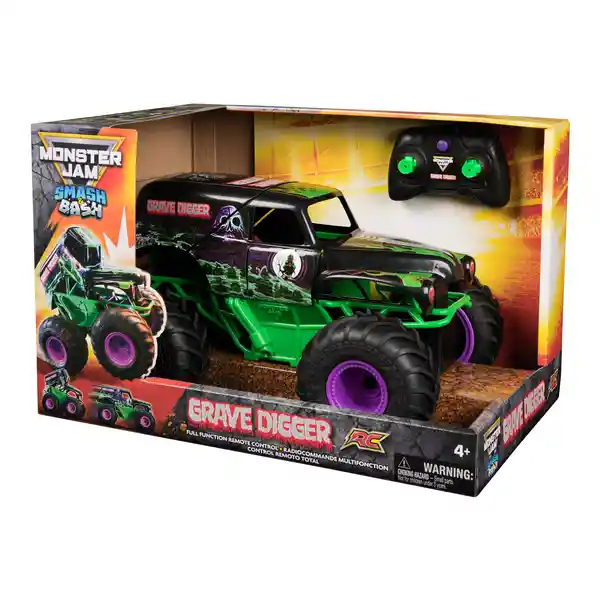 Monster Jam Vehículo Radiocontrol Grave Digger