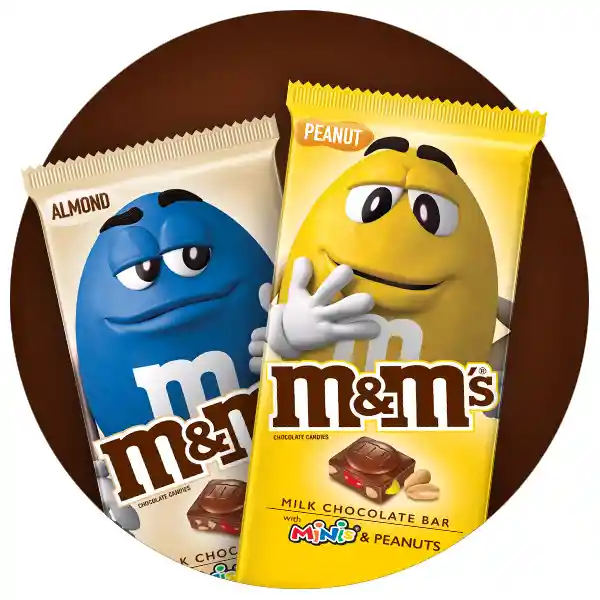 M&M's Barra de Chocolate con Mini Bolitas y Maní