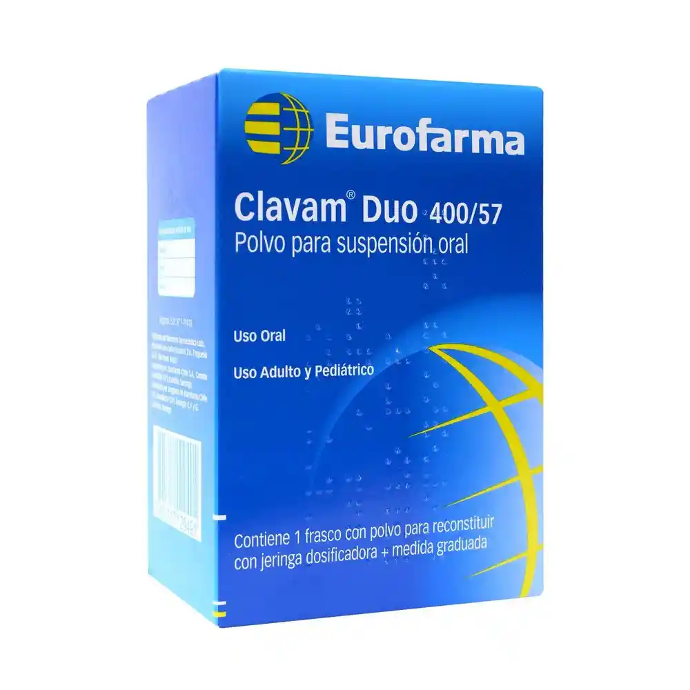 Clavam Duo 400 mg-57 mg/5 mL Polvo para Suspension Oral