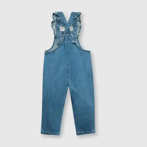 Jardinera de Mezclilla Light Bebé Niña Denim Talla 36M Colloky