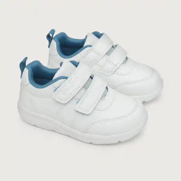 Zapatillas Liv Doble Velcro Niño Blanco Talla 25 Opaline