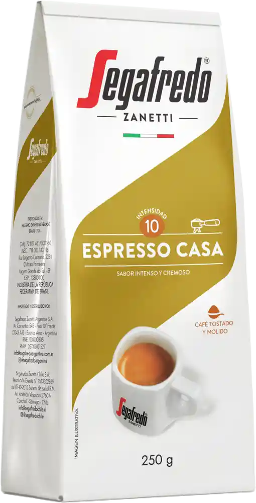Segafredo Café Espresso Casa Tostado y Molido