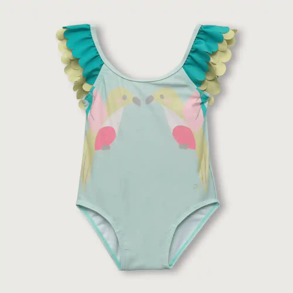 Traje Baño Pájaros Niño Aqua Talla 9m