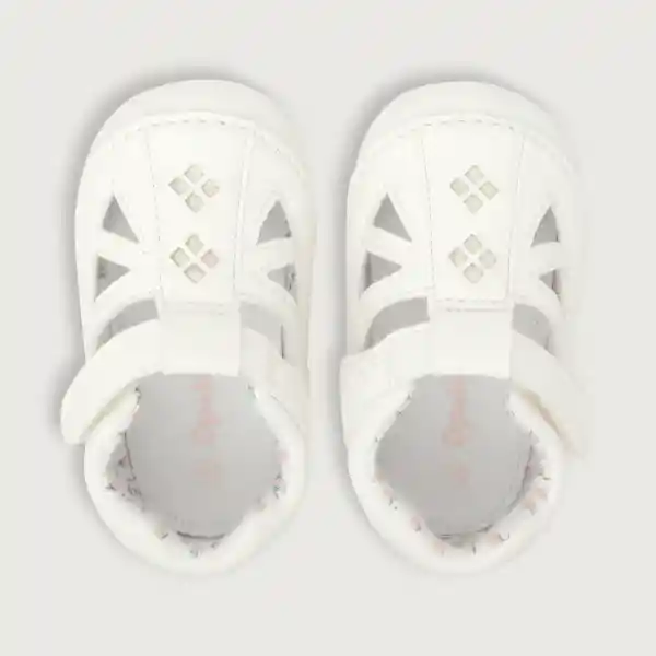 Sandalias de Bebé Niña Blanco Talla 18 Opaline