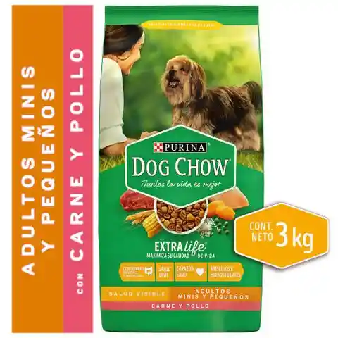 Dog Chow Alimento para Perros Adultos Minis y Pequeños 