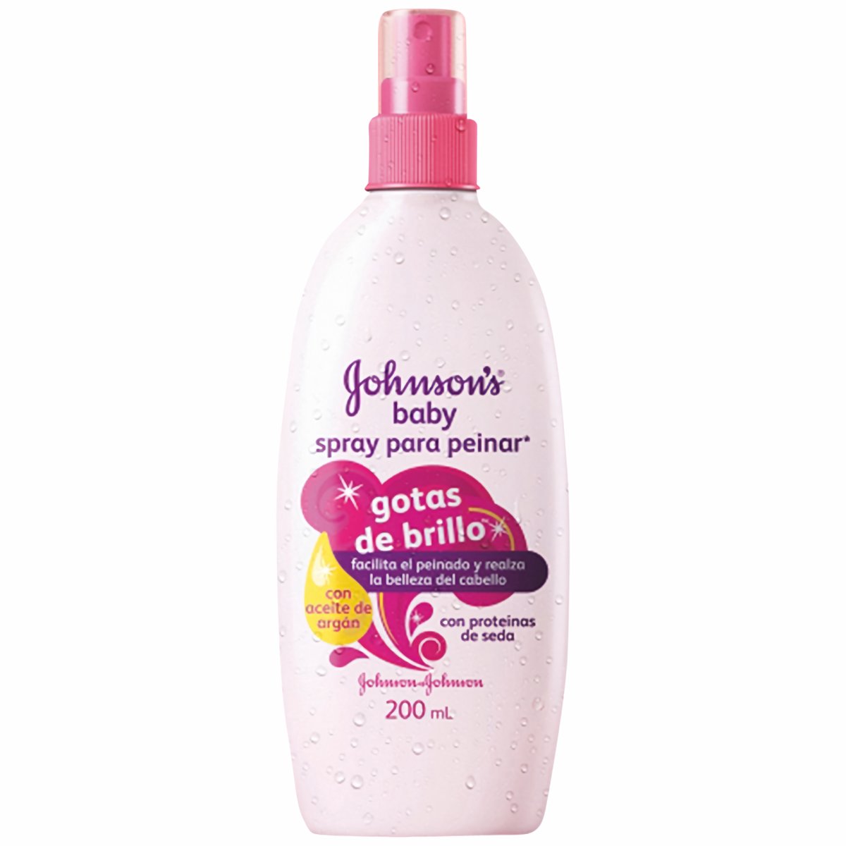 Spray Desenredante Gotas de Brillo Johnson's Baby - 200 mL