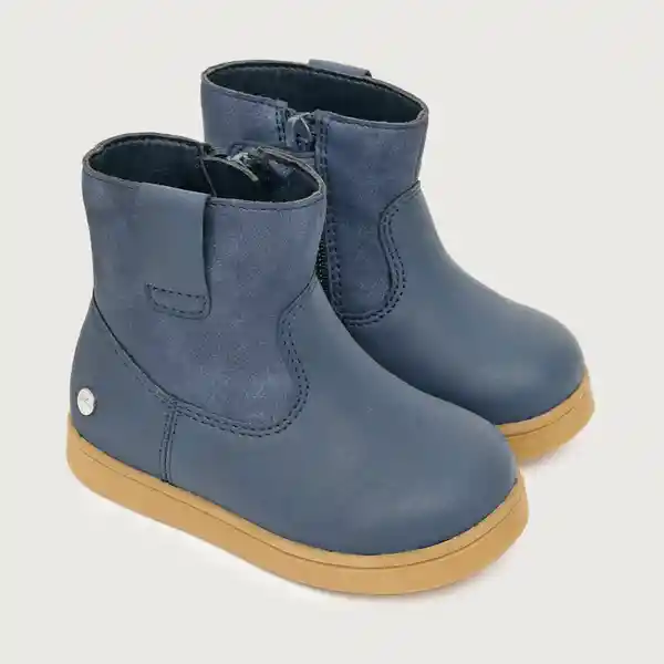 Booties de Niña Vaquera Brillo Con Cierre Azul Talla 24 Opaline