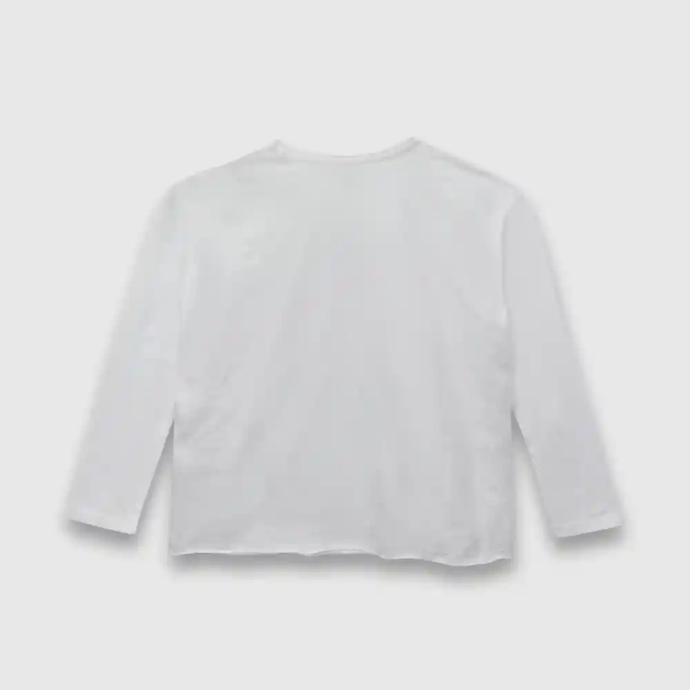 Polera Con Zapatillas De Niña Blanco Talla 2 Años