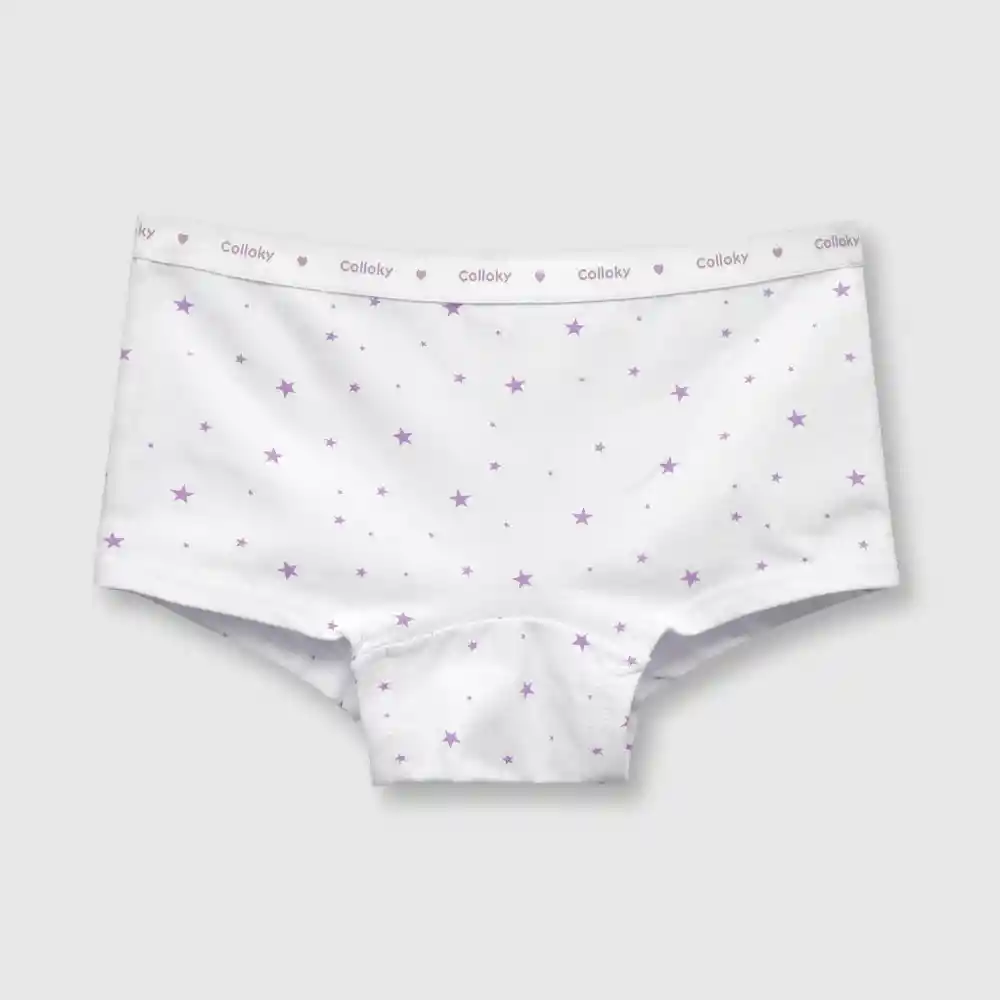 Pack Calzón Estampado Estrella Niña Rosado Talla 8a