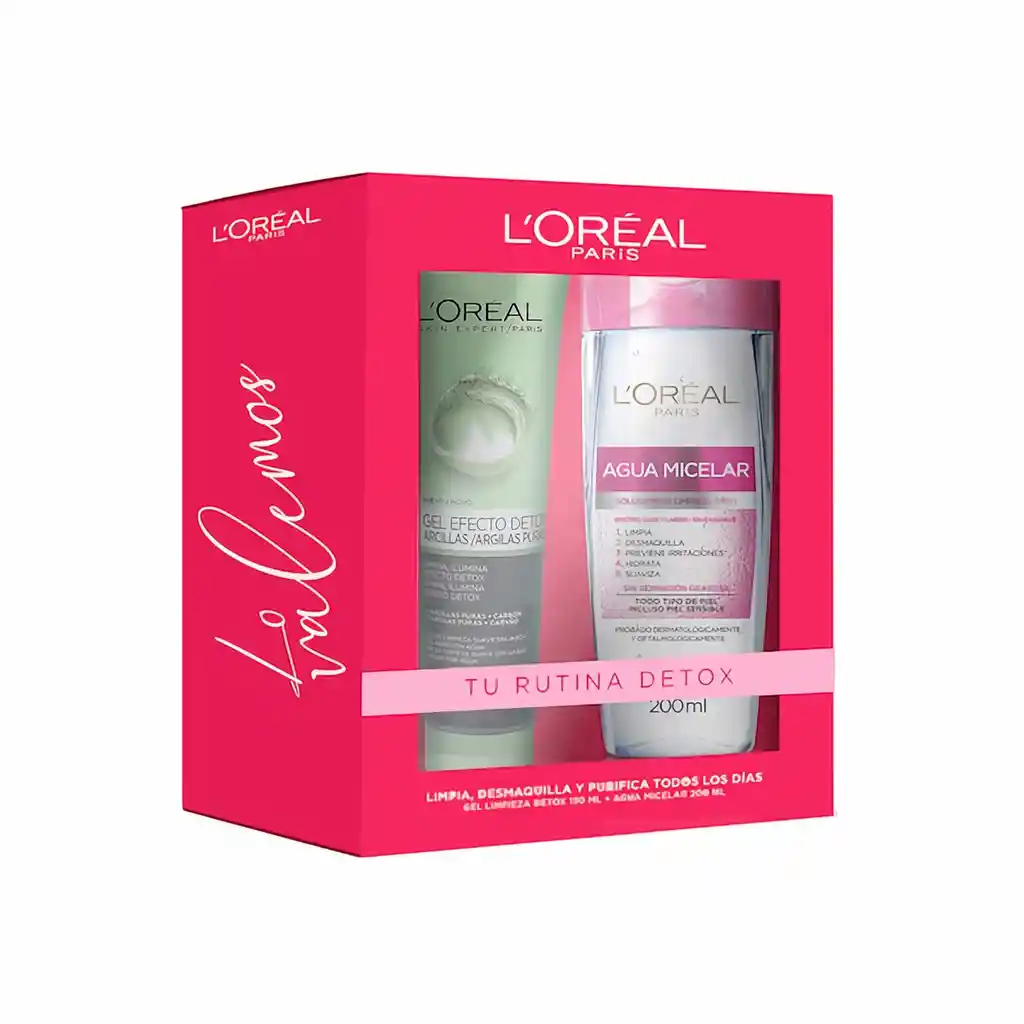 Loreal Paris Pack Rutina Detox x 2 Unidades