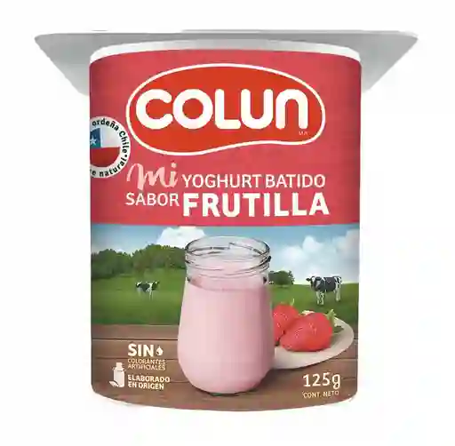 9 x Yoghurt Batido Colun 125 g Frutilla