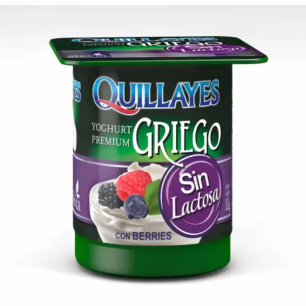 Quillayes Yogurt Griego sin Lactosa con Berries