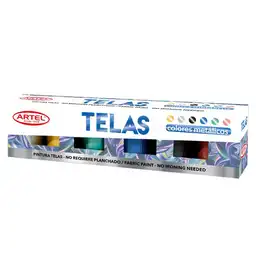 Artel Pintura Telas Metálicas 6 Colores