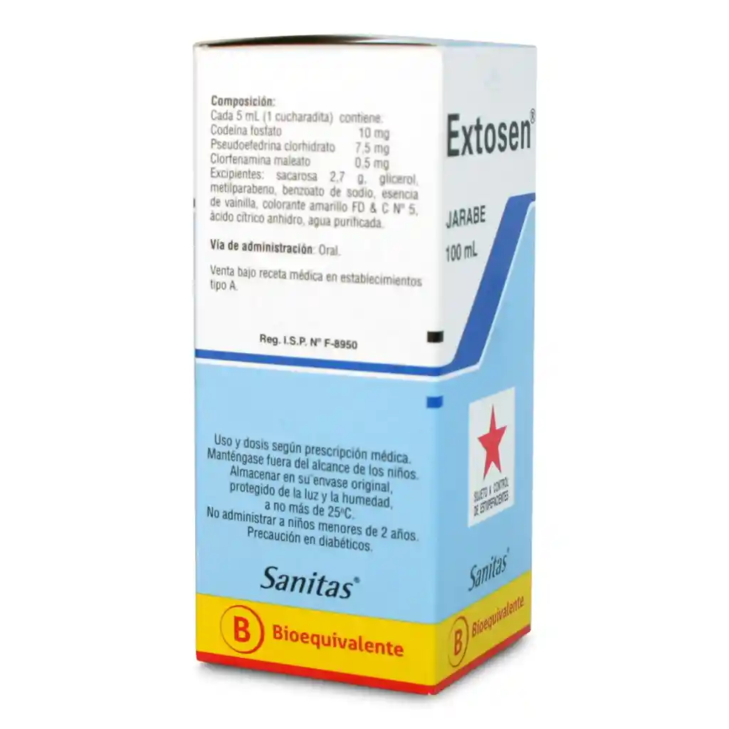 Extosen Jarabe (10 mg / 7.5 mg / 0.5 mg)