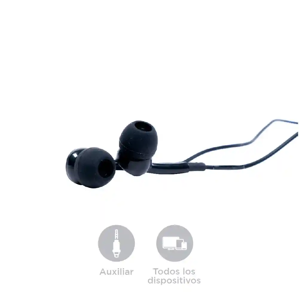 Miniso Audifonos De Cable Negro 1m