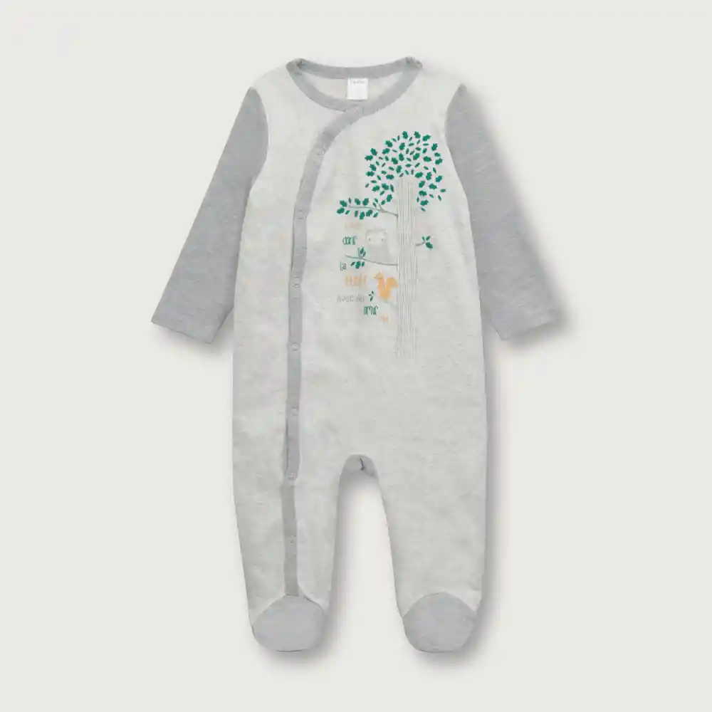 Osito De Bebé Niño Tricolor Gris Talla Recién Nacido