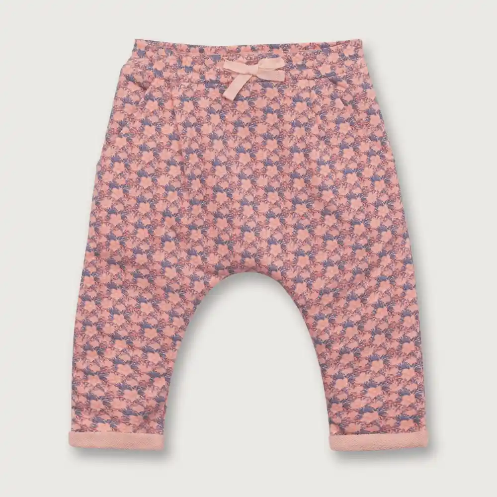 Pantalón Buzo Full Print Cinta Niña Damasco Talla 4a