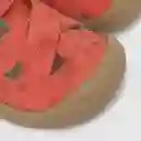 Sandalias Floral Con Velcro Para Niña Rojo Talla 17