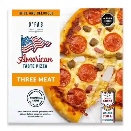 Dfab Pizza Americana de Tres Carnes