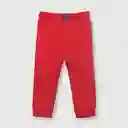 Pantalón De Bebé Con Elástico Niño Rojo Talla 24m