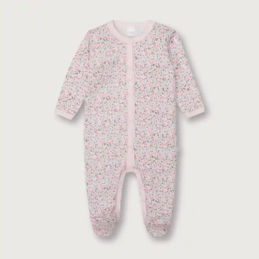 Pijama De Bebé Flores Niña Rosado Talla 9m