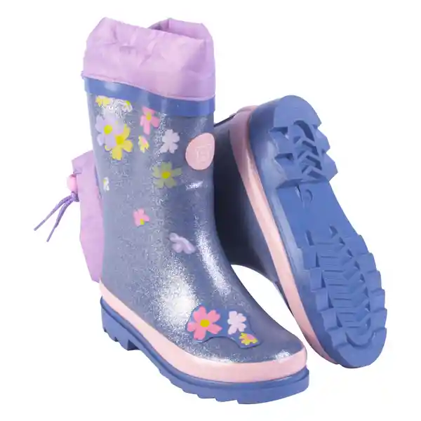 Botas de Agua Niña Morado Talla 34 Pillin