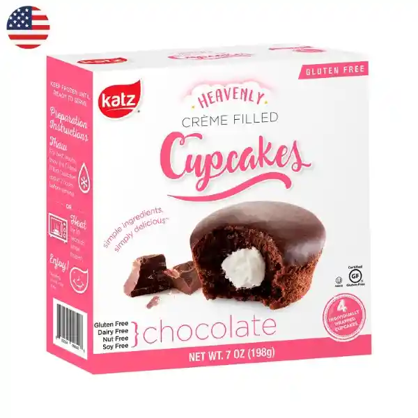 Katz Cupcake Chocolate Relleno Sin Gluten