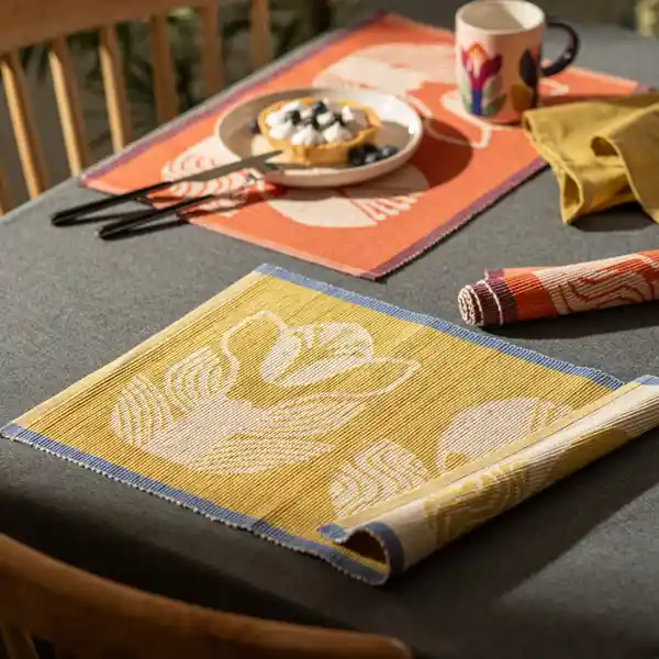 Individual Ribb Tejeduría Mostaza Casaideas