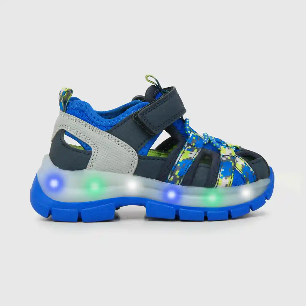 Sandalias Con Luces De Niño Azul Talla 26
