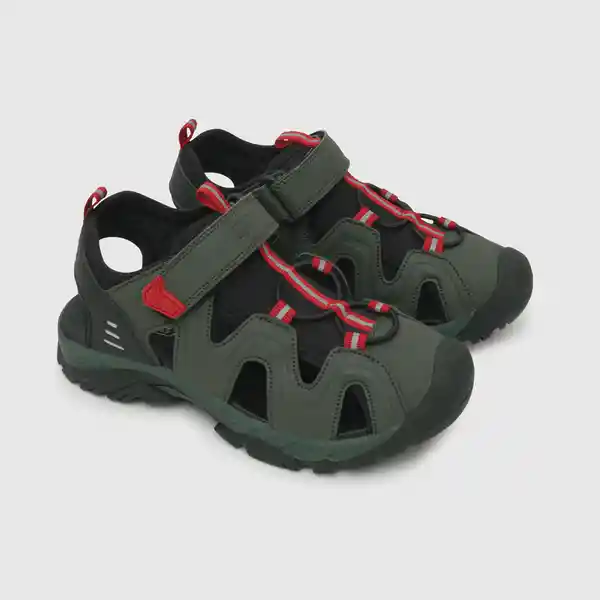 Sandalias Outdoor de Niño Verde Botella Talla 35 Colloky