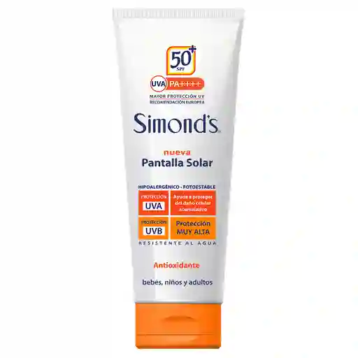  Simonds Protector Solar Spf 50 + Antioxidante Resistente Al Agua 