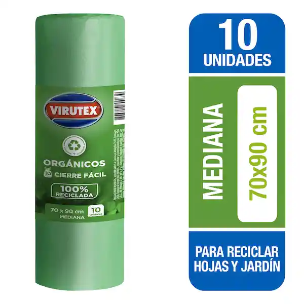 Virutex Bolsa Basura Verde C F 70X90