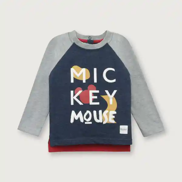 Polera Mickey de Niño Azul Talla 4A Opaline