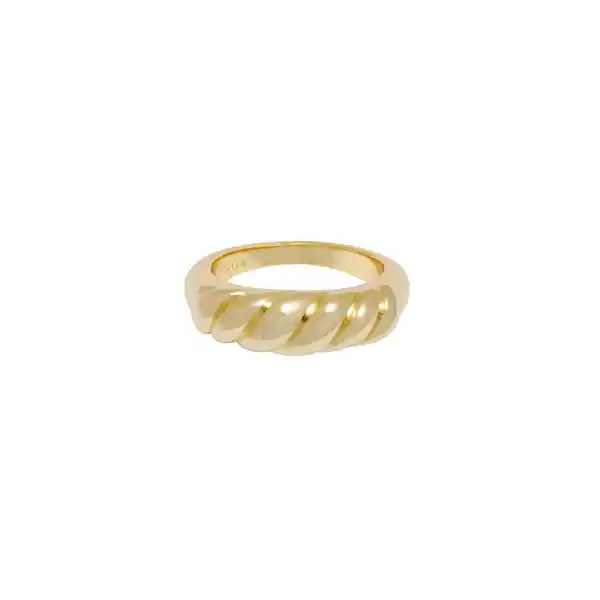 Anillo Trenz Baño de Oro Talla 5 Noa Joyas