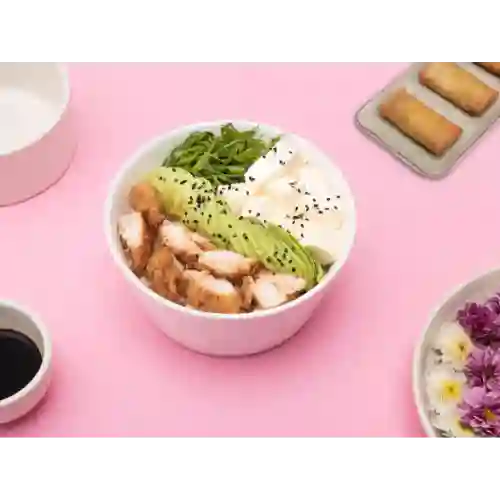 Combo pollo crispy gohan + spring rolls