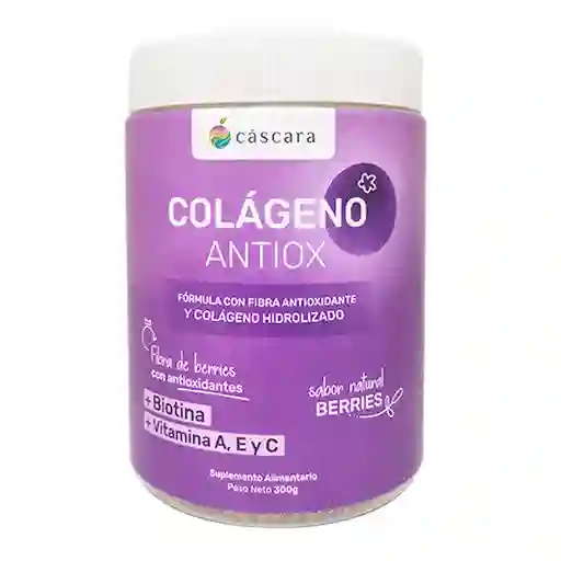 Cáscara Suplemento Alimenticio Colágeno Antiox Sabor Berries